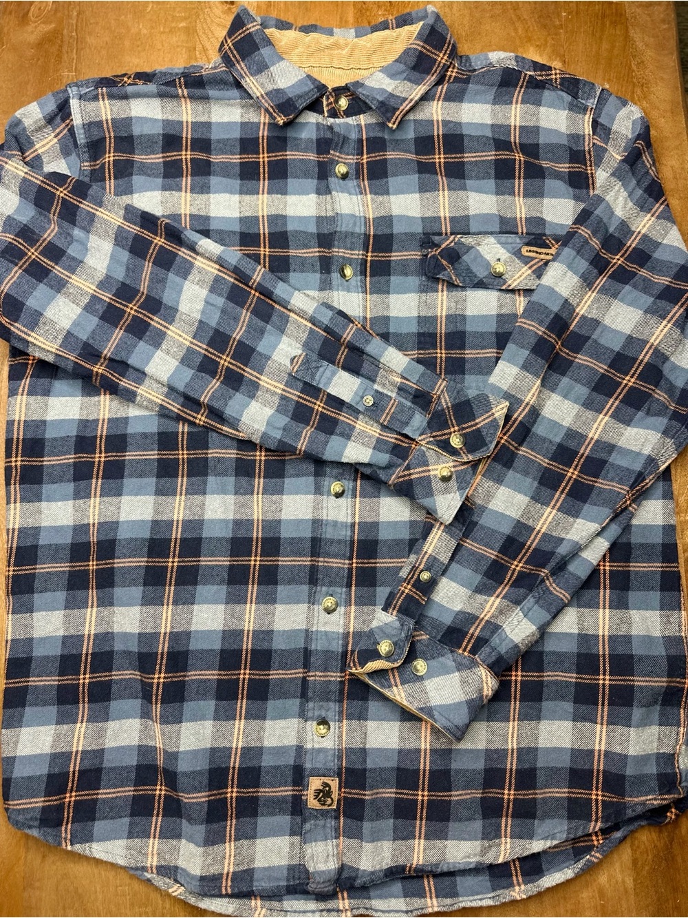 Legendary Whitetails Blue and Tan Plaid Button-Down Shirt